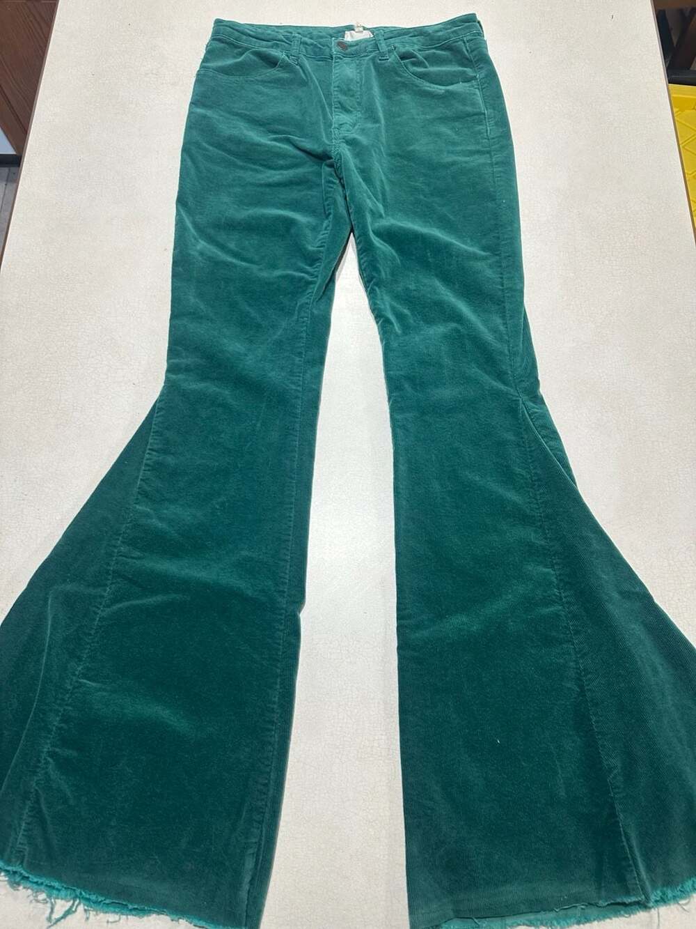 Altar'd State Green Corduroy Flare Pants